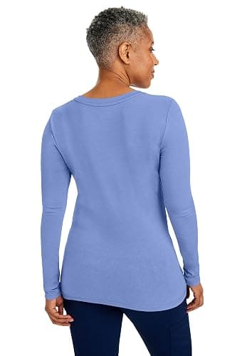 Healing Hands Women's Underscrub Soft Knit Melissa Longsleeve Scrub Tee with Breathable & Easy Care Fabric 5047 thumbnail 2