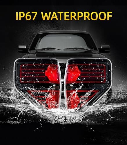OKLPF Rear Brake Tail Light Compatible With 2009 2010 2011 2012 2013 2014 Ford F150 F-150,Replace Red Taillight Assembly Red Smoked Tail light,Included A Luxurious Box,Driver and Passenger Side thumbnail 4