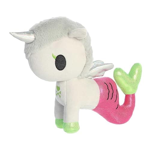 Aurora Enchanting ©Tokidoki Mermicorno Deejay Stuffed Animal - Bright & Colorful Design - Showpiece Plush - White 9.5 Inches thumbnail 4