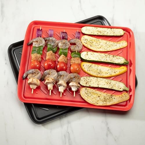 Cuisinart CPK-210 Grilling Prep and Serve Trays, Black and Red Large 18” x 14.5” thumbnail 11