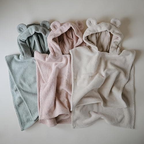 mushie Poncho Towel for Toddlers and Kids (Fog) | Organic Terry Cotton | Ages 1-3 Years - Fog thumbnail 9
