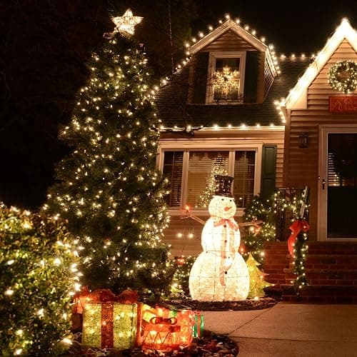 TW SHINE Warm White Christmas Lights Outdoor, 20FT 100 Count Incandescent Christmas Light Indoor, Waterproof Christmas Tree String Lights for Xmas Decorations thumbnail 7