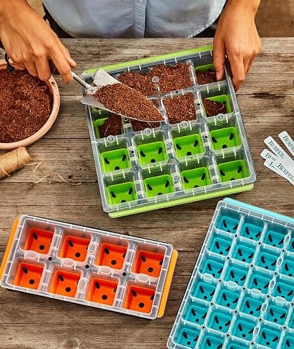 Burpee SuperSeed Windowsill Seed Starting Tray| 8 XL Cell| Reusable & Dishwasher Safe| for Vegetable, Flower & Herb Seeds| Window Garden Seed Starter Kit| Green thumbnail 6