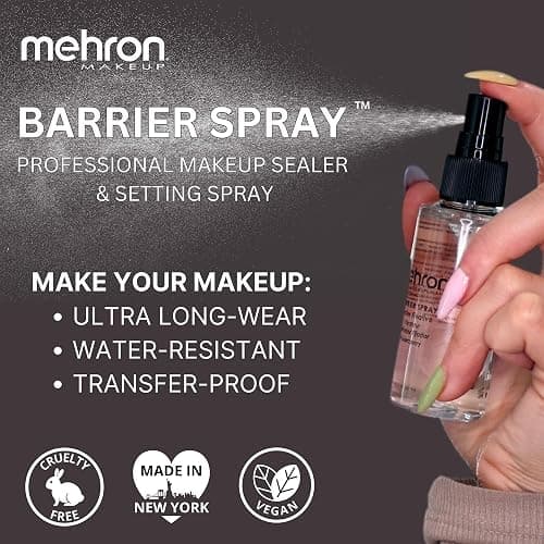 Mehron Makeup Barrier Spray | Makeup Setting Spray for Face 1 fl oz (29 ml) - 1 Ounce thumbnail 4
