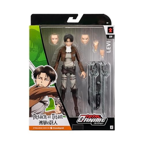 Total Anime Levi - 6.5-Inch Figure with Swappable Faceplates, Alternate Hands, and Weapon thumbnail 2