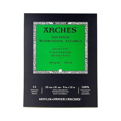 Arches Watercolor Paper Pad, 140 pound, Cold Press, 9"x12" - Image 1