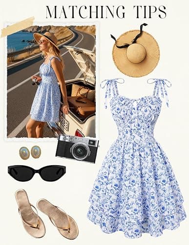 Scarlet Darkness Floral Mini Dress for Women Corset Graduation Sundress | Sleeveless milkmaid sweetheart neckline, adjustable tie straps, cinched waist, summer dresses for Homecoming with pockets thumbnail 4