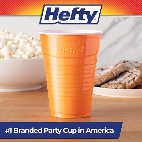 Hefty Party On Disposable Plastic Cups, Assorted, 16 Ounce, 100 Count thumbnail 3