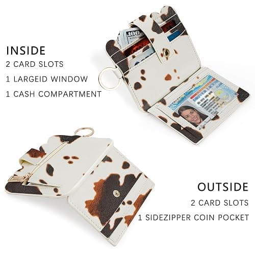 Lostars Wristlet Wallet for Women with Keychain – RFID Card Holder Small Wallet Wristlet with Key Ring thumbnail 3