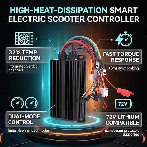 Electric Controller, 72V 80A 5000W Aluminium Alloy Electric Scooter Speed Motor Controller thumbnail 5