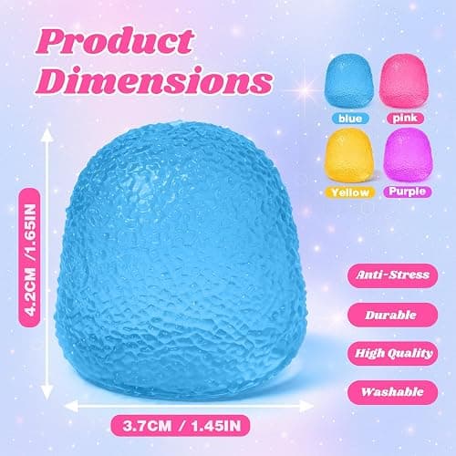 4PCS Gumdrop Squishy Toys Mini, Sweet Gel Candy Stress Ball, Sensory Squeeze Toy Set , Soft Hand Fidgets for Anxiety Relief, Birthday Goodie Bag Fillers for Teens & Adults thumbnail 2