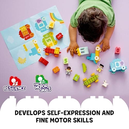 LEGO DUPLO My First Number Train Toy with Bricks for Learning Numbers, Preschool Educational Toys for 1.5-3 Year Old Toddlers, Girls & Boys, Early Development Activity Set, 10954 thumbnail 5