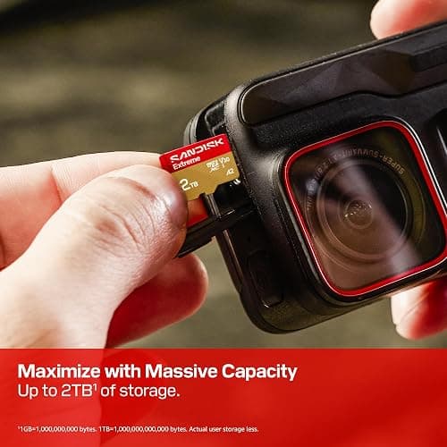 SANDISK 128GB Extreme microSD UHS-I Card - Up to 245MB/s Read Speed and 120MB/s Write Speed, 5.3K Video, 4K UHD Video, high-Performance for Action cams, Drones, Android Devices - SDSQXH9-128G-GZ6MA | 245MB/s read speed with V30 rating and A2 performance for action cams, drones and gaming consoles thumbnail 5