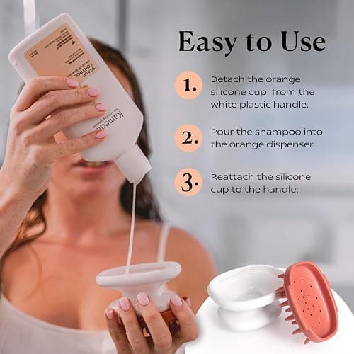 KAMEDIS Scalp Massager Brush - Silicone Gentle Scalp Scrubber, Exfoliator & Hair Dandruff Scrub Away - Use On Shower with Shampoo for Scalp Scrub. Suitable for Men & Women thumbnail 8