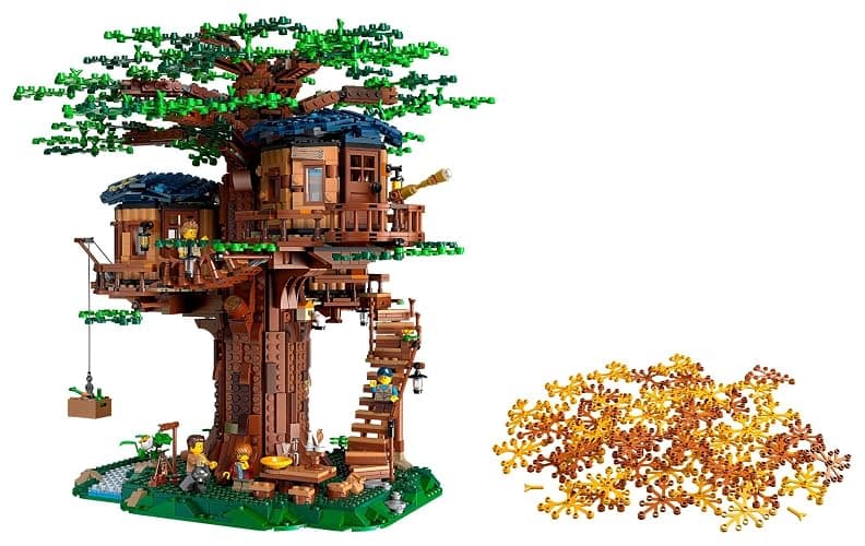 LEGO Ideas Tree House 21318, Model Construction Set for 16 Plus Year Olds with 3 Cabins, Interchangeable Leaves, Minifigures and a Bird Figure thumbnail 5
