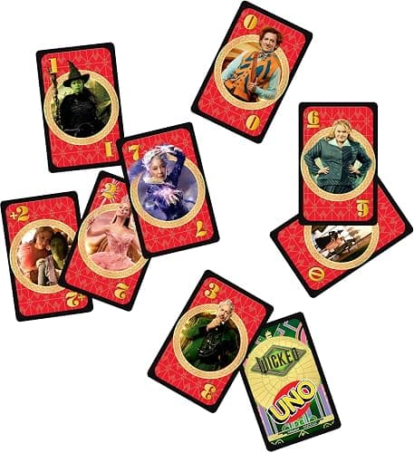 Mattel Games UNO Wicked Card Game for Kid, Adult & Family Nights, Parties, Travel & Camping, Inspired by The Movie thumbnail 3