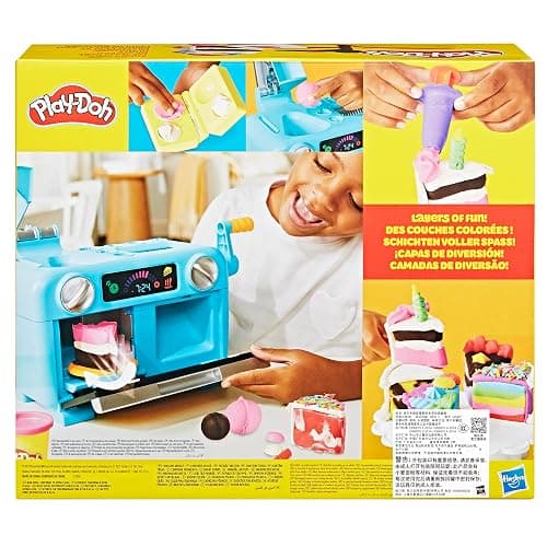 Play-Doh Super Slice Cake Playset, Toy Oven with Play Kitchen Accessories & 11 Modeling Compound Cans, Kids Arts & Crafts, Ages 3+ thumbnail 13