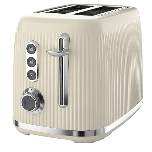 Breville Bold 2 Slice Toaster with High-Lift & Wide Slots | Cream & Silver Chrome [VTR003] - Image 1