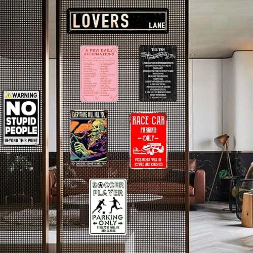 Pink Room Decor Aesthetic A Few Daily Affirmations Metal Sign Motivational Wall Decor Cute Girly Home Office House Coquette Decor Pink Butterfly Wall Art Metal Tin Signs Gifts 8x12 Inch thumbnail 4