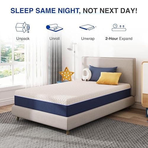 Gelsea 6 Inch Full Size Mattress, Gel Cooling Memory Foam Mattress in A Box, Medium Firm Feel for Back Pain Relief, CertiPUR US Certified thumbnail 5