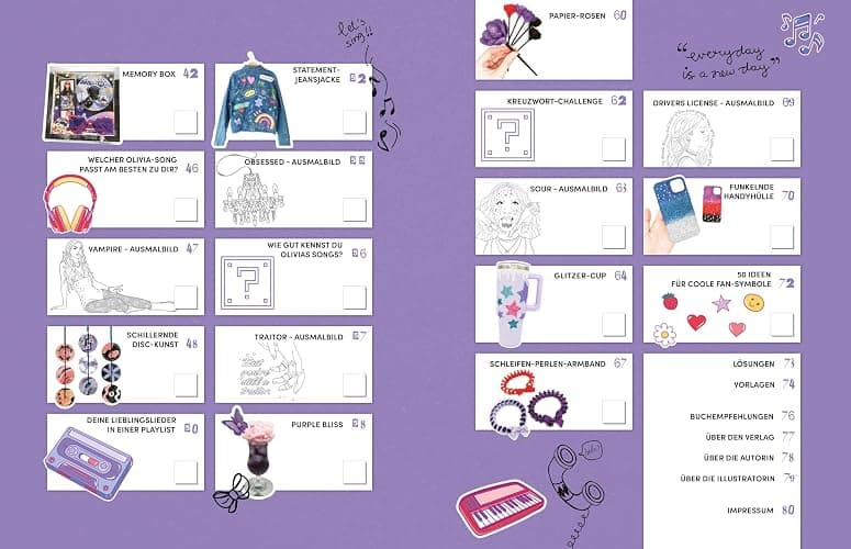 Das Olivia Rodrigo Kreativbuch: Art is a bad idea, right? Mit Kreativideen, Rätseln und Ausmalbildern thumbnail 4