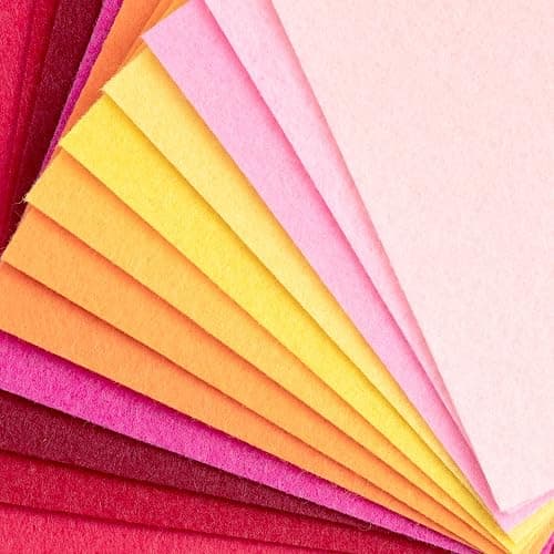 Simetufy 120 Pcs 8x12 Felt Sheets for Crafts, 40 Colors Stiff Felt Fabric | Colored Craft Felt Sheets Bulk for DIY Sewing Crafts, Patchwork, School Projects thumbnail 3