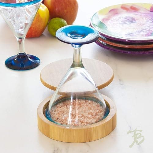 Totally Bamboo Margarita Salt Rimmer – Eco-Friendly Bamboo Glass Rimmer with Swivel Lid and Magnetic Closure | Cocktail Bar Tool for Margaritas and More thumbnail 2