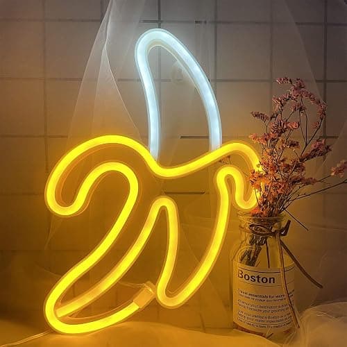 ENUOLI Banana Neon Signs,Banana Neon Light 11.4"x7.9" inch LED Neon Lights for Wall Decor,USB/Battery Powered Night Lamps Light Up Signs for Christmas,Birthday Party, Kids Living Room,Home Decor thumbnail 9