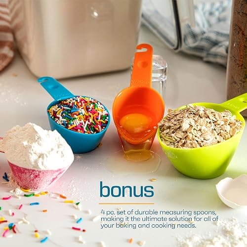 Storeganize Flour Sugar Storage Containers (5.3L/4pk) Great Rice Canisters Sets For The Kitchen pantry, Large Food Storage Containers With Lids Airtight thumbnail 2