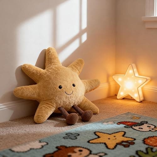 Annshein 1 lb Weighted Sun Plush Pillow - 12 inch Stuffed Animal Weighted Plush Toy, Soft Cuddle Plushie, Birthday thumbnail 4