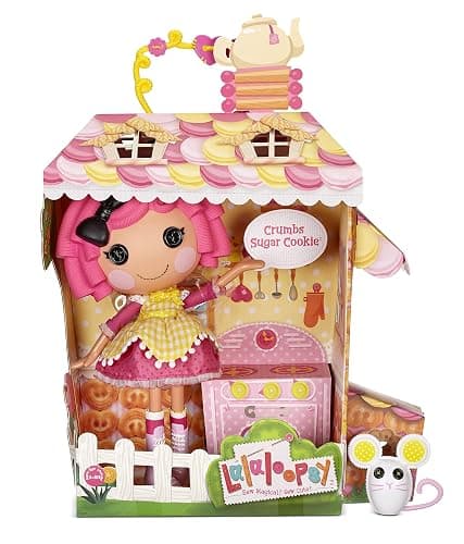 Lalaloopsy Doll- Crumbs Sugar Cookie & Pet Mouse, 13" Baker Doll with Pink Hair, Pink and Yellow Outfit & Accessories, Reusable House Playset- Gifts for Kids, Toys for Girls Ages 3 4 5+ to 103 thumbnail 5