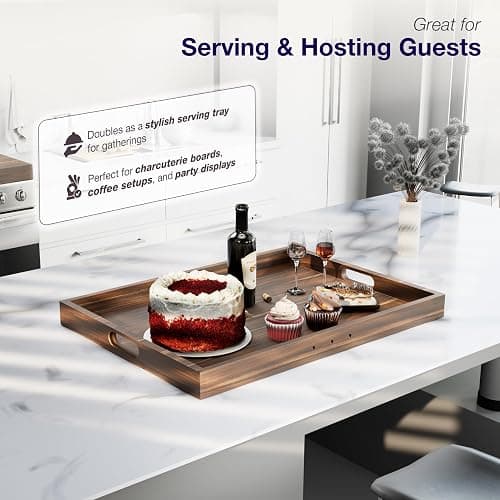 BLUEWEST Noodle Board Stove Cover with Handles, 3 in 1 Wood Stove Top Covers Board for Gas Burners and Electric Stove, Wooden RV Stovetop Cover, Tray for Kitchen Counter Space with Juice Grooves thumbnail 7