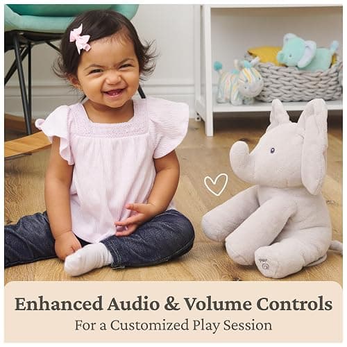 GUND Baby Animated Flappy The Elephant Plush, Singing Stuffed Animal Baby Toy for Ages 0 and Up, Gray, 12" thumbnail 7
