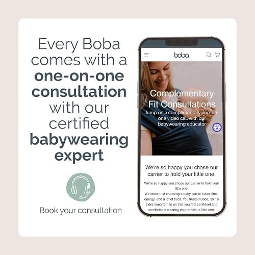 Boba Baby Wrap Carrier – Original Baby Sling Carrier for Newborns (7–35 lbs), Soft, Secure, Hands-Free & Ergonomic, Ideal for Comfortable Bonding, New Parents (Beige) thumbnail 7
