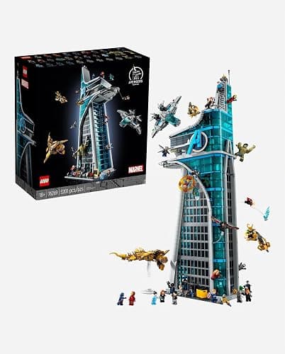 LEGO Marvel Avengers Tower Building Kit, Detailed Recreation of The Iconic HQ Featuring Classic Movie Scenes, 31 Figures and Authentic Accessories, Gift for Marvel Fans and Model-Makers, 76269 thumbnail 7