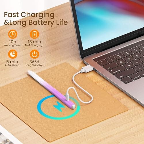 Hastraith Stylus Pen for iPad(2018-2025)-13 Mins Fast Charge with Tilt Sensitivity&Palm Rejection for iPad 11/10/9/8/7/6th Gen, Air 7/6/5/4/3/M3/M2, Pro 13"/12.9"/11"/M4, Mini 7/6/5th,Gradient Purple thumbnail 2