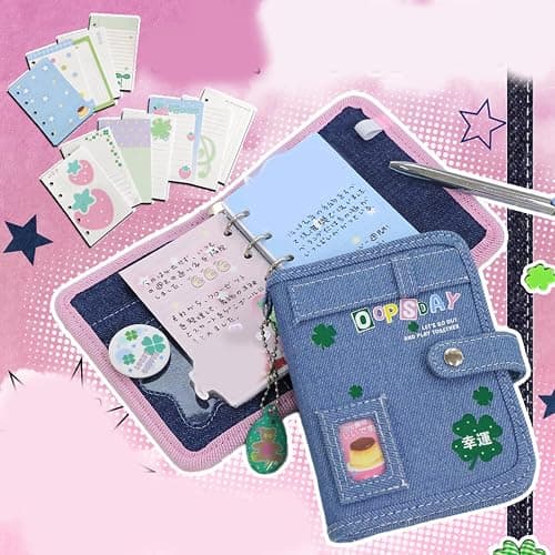 YUSHENYI Retro Notebook Scrapbook Journal Notepads Small Sweet Clovers Colorful Page Binder For School Retro Sweet Clovers Scrapbook Journal Notepad For School thumbnail 5