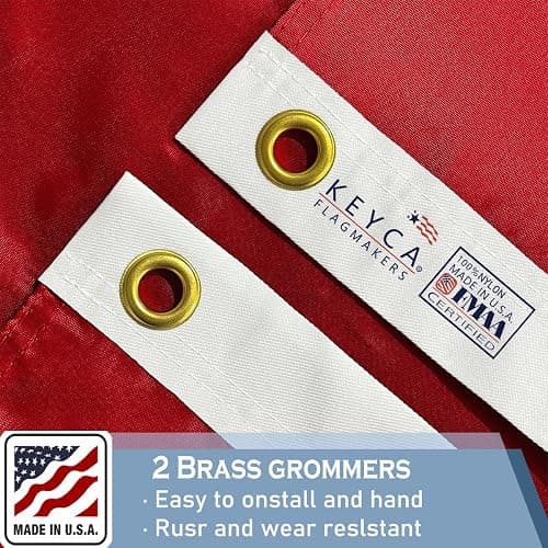 KEYCA Embroidery Tennessee Flags 3x5 Outdoor Heavy Duty Double Sided 340D Nylon Vivid Color Anti-Fading with 2 Brass Grommets for Home/Company/Indoor Outdoor Decoration thumbnail 3