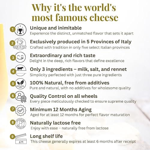 Parmesan Cheese Block 2 lb (approx.), Parmigiano Reggiano Cheese Top Grade-Italian Cheese DOP, Latteria Soresina, Imported from Italy thumbnail 4