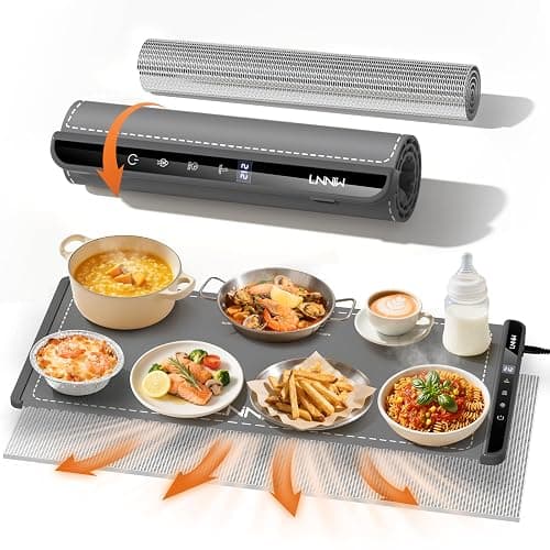 Extra Large Food Warming Mat with Heat-Resistant Pad, 36X15 Inch, 6 Temperature & 6 Timer Settings, Child Lock Safety,Food Warmer Chafing Dishes Fits for Family Dinners and Parties - Image 1