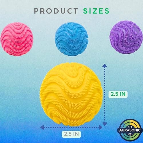Fuzz Ball Squishy 4 PCS - 2026 Upgraded Slow Rising Squishies Fidget FuzzyBalls Pink Purple Yellow Blue FuzzBall Colorful for Teenage & Adults Stuff Gifts thumbnail 2