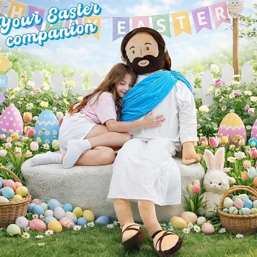 Yelakey Giant Jesus Plush, 6 Ft Jesus Stuffed Doll for Easter Christmas | Life-Size Soft Pillow, Christian Decoration for Home and Church thumbnail 2