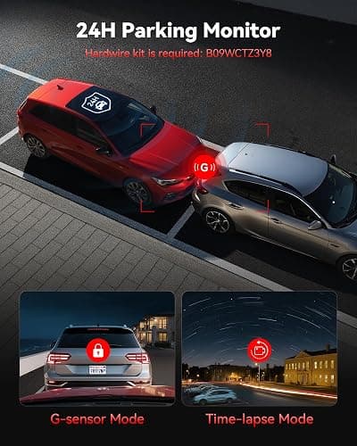 REDTIGER F7NP 4K Dash Cam Front Rear, STARVIS 2 Sensor, Free Card Included | 5.8GHz WiFi-20MB/s Download, WDR Night Vision, Wide Angle, G-sensor Incident Detection, 24H Parking Mode(Hardwire kit needed) thumbnail 6