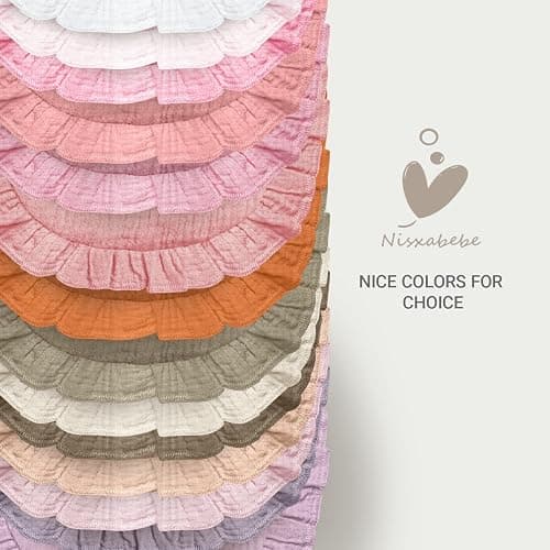 Baby Muslin Bibs,6 Pcs Drool Bandana Bibs for Baby Girl Drooling and Teething,Soft and Absorbent Cotton for Newborn thumbnail 6