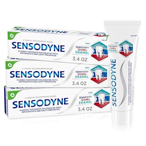 Sensodyne Toothpaste Sensitivity Gum and Enamel, Triple Protection, Refreshing Fluoride Toothpaste, Mint Flavor - 3.4 Ounces x 3 - Image 1