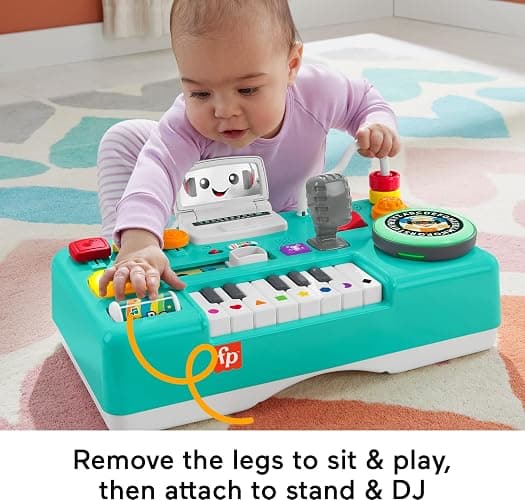 Fisher-Price Baby & Toddler Toy Laugh & Learn DJ Table with Educational Musical Activities for Developmental Play Infants Ages 6+ Months thumbnail 5