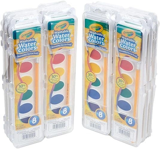 Crayola Washable Watercolor Paint Sets for Kids & Teachers (12ct), Bulk Classroom School Supplies for Preschool & Kindergarten, Wishlist Essentials, Crafting Activities for Toddlers thumbnail 6