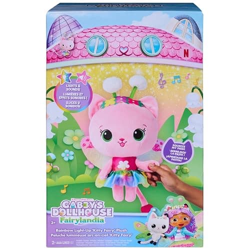 Gabby’s Dollhouse Fairylandia Official Rainbow Light-Up Kitty Fairy Plush, Cat Stuffed Animal, Sensory Toys for Ages 3 & Up thumbnail 8