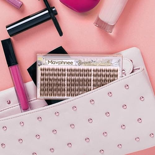Anime Cluster Lashes Brown Cluster Eyelash Extensions Fairy Eyelash Clusters Wispy Lash Clusters Dark Brown Individual Lash C-Curly Lash Extension Spiky Manga DIY Eyelashes Pack (108Pcs, 10-16MM) thumbnail 8