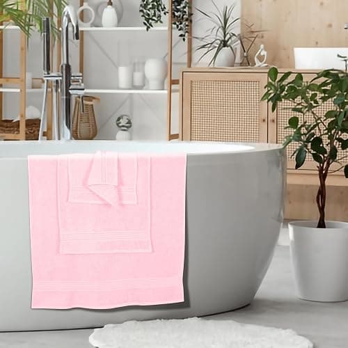 Elvana Home Ultra Soft 6 Pack Cotton Towel Set, Contains 2 Bath Towels 28x55 inch, 2 Hand Towels 16x24 inch & 2 Wash Coths 12x12 inch, Ideal Everyday use, Compact & Lightweight - Pink thumbnail 6